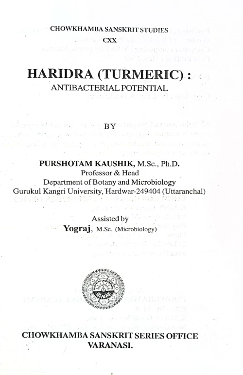 Haridra (Turmeric) : Antibacterial Potenial